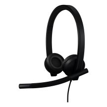 Logitech H570E Kabelgebundenes Headset mit Kopfbügel, Büro/Callcenter, USB Typ-C, Schwarz