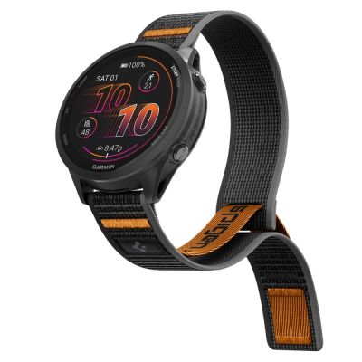 2. Spigen Athlex Airna Garmin Schnellverschluss-Armband 22 mm – Schwarz und Orange