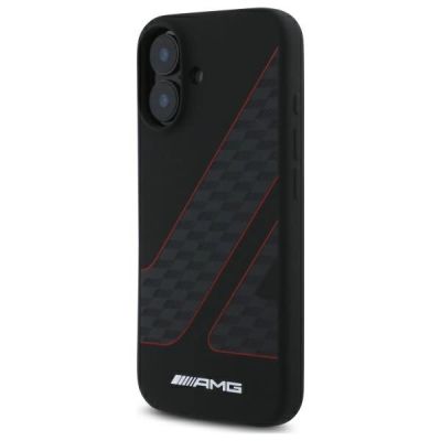 2. AMG Checkered Flag Pattern MagSafe-Hülle für iPhone 16 – Schwarz