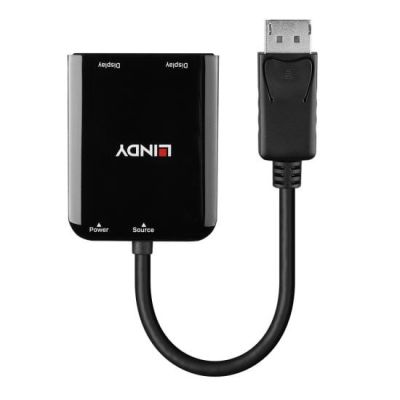 3. Lindy 38433 DisplayPort 2 x HDMI Kabeladapter