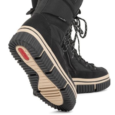 6. Wasserfeste Damen-Schneestiefel mit dicker Sohle, schwarz, Rieker Y6380-00