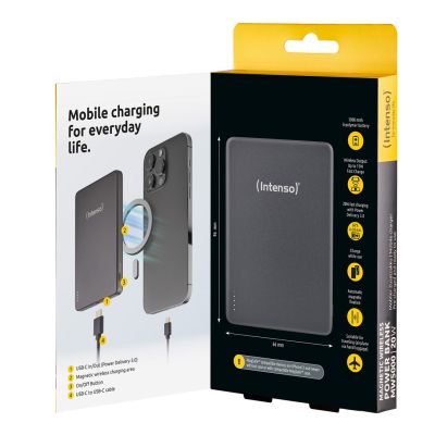 5. Intenso Magnetische kabellose Powerbank 5000 mAh Grau USB-C