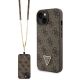 Guess GUHCP15MP4TDSCPW iPhone 15 Plus 6,7" braun/braunes Hardcase Crossbody 4G Metalllogo