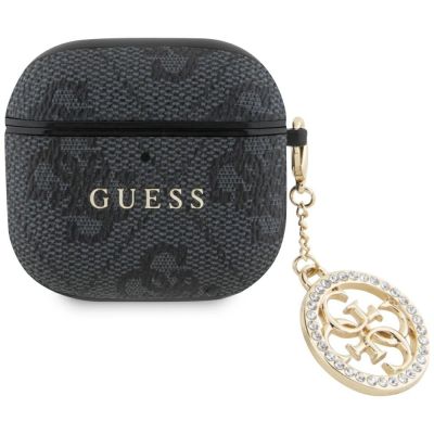 Guess 4G Strass Charm Case für AirPods 4 - Schwarz