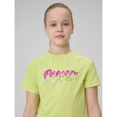 8. Schnelltrocknendes Sport-T-Shirt für Mädchen 4F 4FJRSS26TFTSF2386-45S