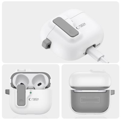 5. Tech-Protect Slim Hook-Hülle für AirPods 4 – weiß