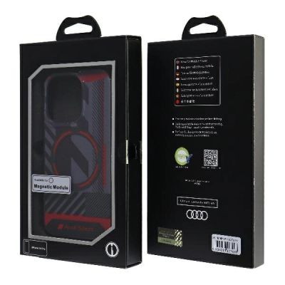 7. Audi IML Sport MagSafe Hülle iPhone 14 Pro 6,1" schwarz/schwarz Hardcase AU-IMLMIP14P-RSQ/D2-BK