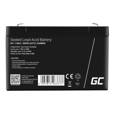 4. GREEN CELL GEL-BATTERIE AGM40 6V 15AH