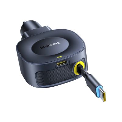 3. Baseus PrimeTrip VR2 45W + 45W Kfz-Ladegerät mit einziehbarem USB-C-Kabel – Schwarz