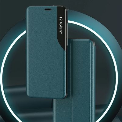 2. Eco Leather View Case booktype case schutzhülle aufklappbare hülle iPhone 13 Pro Max blau