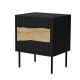 2. INSERTO Nachttisch, 2 Stück, 50 x 40 x 61,5 mm, schwarz + LED