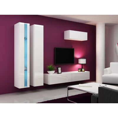 8. VIGO NEUES Regal 180/40/30, weiß/glänzend weiß