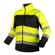 Warnschutz-Softshell-Arbeitsjacke, Gelb und Schwarz, Größe M