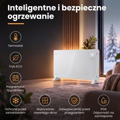 15. Extralink Smart Glasheizkörper 2000W | Weiß
