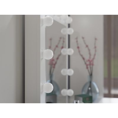 4. MARINA SCHMINKTISCH-KONSOLE SPIEGEL WEISSES SET