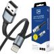 3mk Hyper Cable N-SERIES USB-A / Lightning 2m QC 3.0 5V/2.4A 12W - schwarz