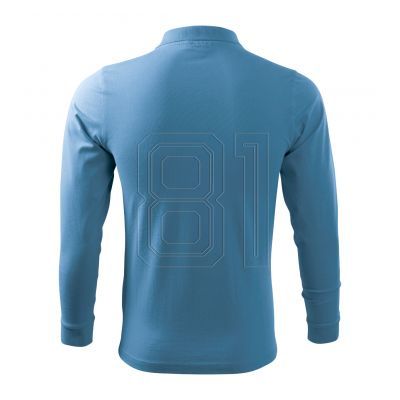 8. Malfini Single J. LS M Poloshirt MLI-21114 azurblau