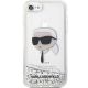 3. Karl Lagerfeld KLHCI8LNKHCH iPhone 7/8/ SE 2020/2022 Silber/Silber Hardcase Glitter Karl Head