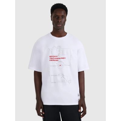 Oversize-T-Shirt für Herren mit Aufdruck 4F 4FRAW25TTSHM3257-10S