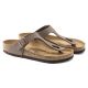 11. Birkenstock Gizeh Birko-Flor Nubuk Stone Regular Herren Flip-Flops Wide Grau (43391)