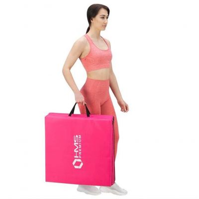 2. Klappbare Gymnastikmatratze rosa 1800x600x500mm HMS MGS02