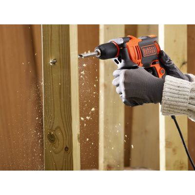 11. Black & Decker BEH710-QS Bohrmaschine, 2800 U/min, Schwarz, Orange
