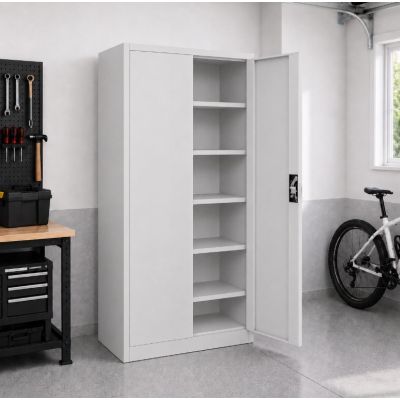 6. Iron Mate MARS Metall-Garagenschrank 185 x 90 x 45 Grau RAL7035
