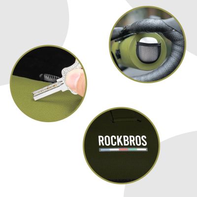 6. Rockbros AS-145 ROAD TO SKY Lenkertasche, wasserdicht, 2 l – grün