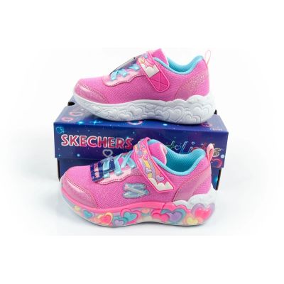 9. Skechers S Lights LED Kinder-Sportschuhe für Mädchen mit Klettverschluss