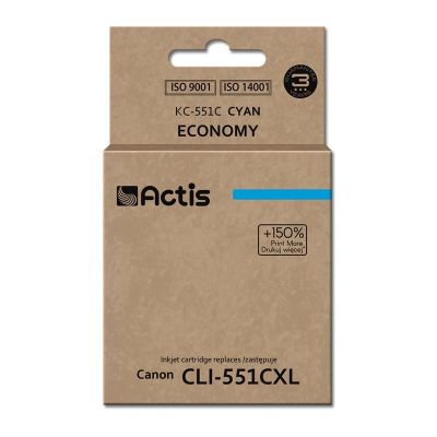 Actis KC-551C Tinte (ersetzt Canon CLI-551C; Standard; 12 ml; Blau)