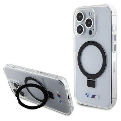 BMW Ring Stand M Collection MagSafe Hülle für iPhone 15 Pro Max – transparent