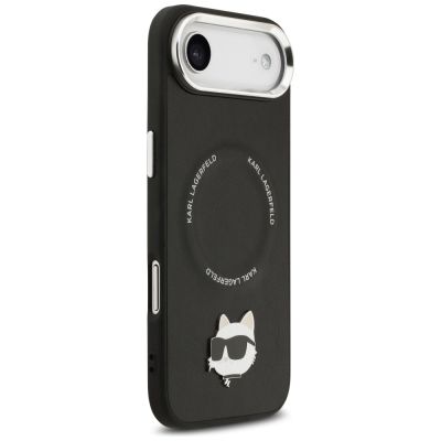 4. Karl Lagerfeld Choupette Pin MagSafe Hülle für iPhone Air Schwarz