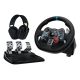 Logitech G 991-000539 Gaming-Controller aus Aluminium, Schwarz, USB, Lenkrad + Pedale + Headset für PC, PlayStation 4, PlayStation 5, PlayStation 3
