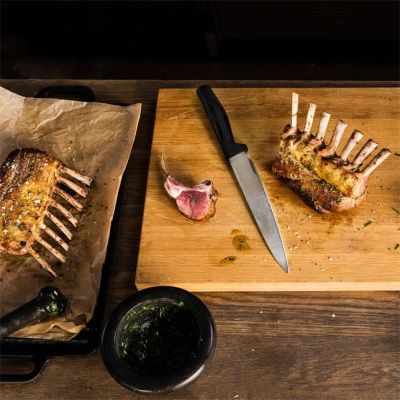 4. Fiskars 1051760 Küchenmesser, Edelstahl, 1 Stück, Fleischmesser