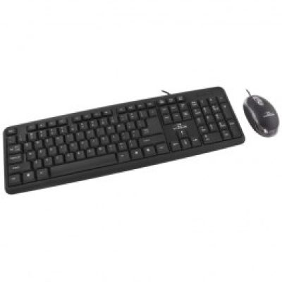TITANUM TK106 Tastatur- und Maus-Set (USB 2.0; (US); schwarz; optisch)