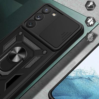 4. Hybrid Armor Camshield Hülle für Samsung Galaxy A14 Panzerhülle mit Kameraabdeckung Pink