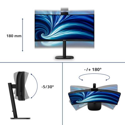 18. Philips 3000 Serie 34B2U3600CH/00 Computermonitor 86,4 cm (34") 3440 x 1440 px Wide Quad HD LCD Schwarz