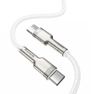 3. Baseus Cafule Series Metal Data USB-C / USB-C PD QC SCP 100W 5A 1 m Kabel - Weiß