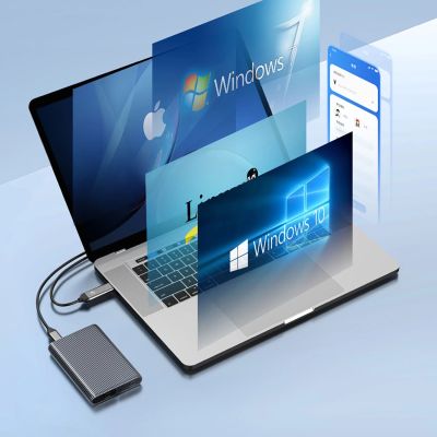 5. Orico AM2C3-2N Dual-Disk-Caddy für zwei M.2 NVME USB-C 3.2 10Gb/s-Laufwerke - Grau