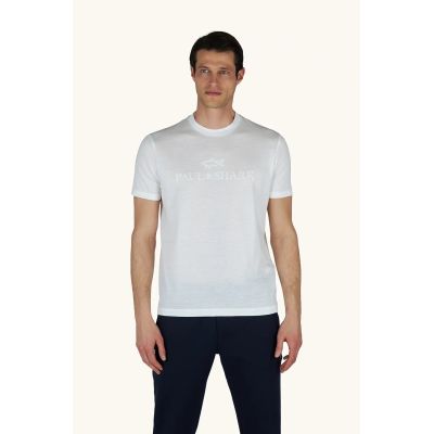 Paul&Shark Herren-T-Shirt aus Baumwolle und Lyocell, hellbeige (26411007-108) – klassischer Tragekomfort