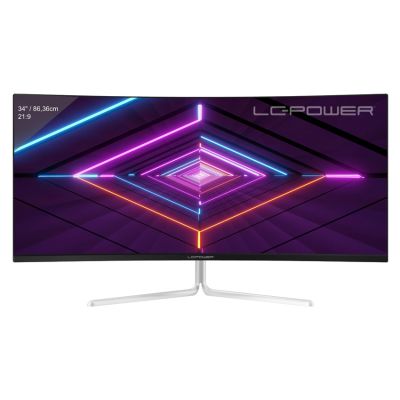 LC-Power 86,36 cm (34") LC-M34-UWQHD-100-C-V3 VA+DP+HDMI Weiß