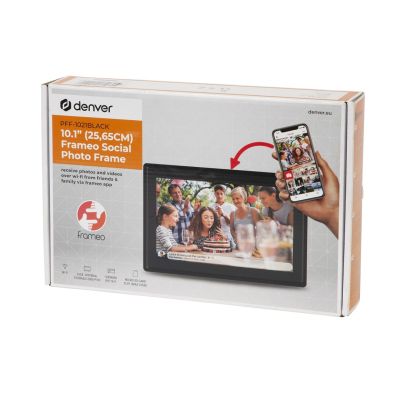 3. Denver PFF-1021BLACK Digitaler Bilderrahmen, Schwarz, 25,6 cm (10,1") Touchscreen, WLAN