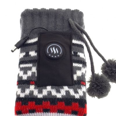 16. GLOVII Beheizbare Powerbank-Hausschuhe, Einheitsgröße (36–43), norwegisches Muster, inklusive Batterien und Ladekabel, GOBM