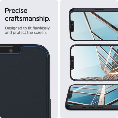 18. Spigen Glas.tR EZ Fit Panzerglas für iPhone 13 / 13 Pro / 14 / 16e / 17e - 2 Stück.