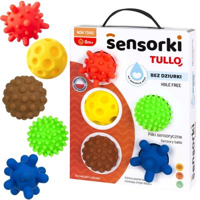 2. TULLO Sensorische Bälle Sensorische Bälle ohne Löcher, 5 Stück.