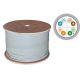 Q-LANTEC F/UTP Netzwerkkabel Kategorie 6, verdrilltes Adernpaar, PVC, Eca 4PR, 1 Gbit/s (10 Gbit/s bis zu 55 m), grau, 305 m (KIF6PVC305Q)