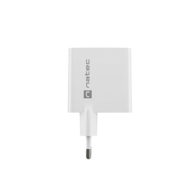 6. NATEC Ladegerät Ribera GAN 1x USB-A + 1x USB-C 45W Weiß NUC-2142