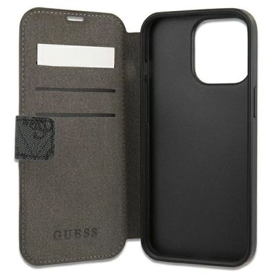 5. Guess GUBKP13L4GDGR iPhone 13 Pro / 13 6,1" grau/graues Buch 4G Stripe
