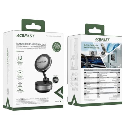 6. Acefast E30 Magnetische Saugnapfhalterung für Armaturenbrett/Windschutzscheibe, Schwarz