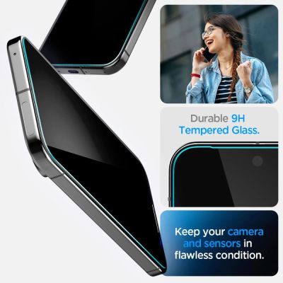 8. Spigen Glas.TR "Ez Fit" Privacy HD 2er-Pack Sichtschutzglas für Google Pixel 9 / 9 Pro